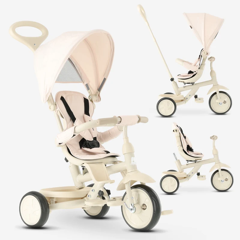 Tricycle Adventurer avec poignée de poussée, couleur sable