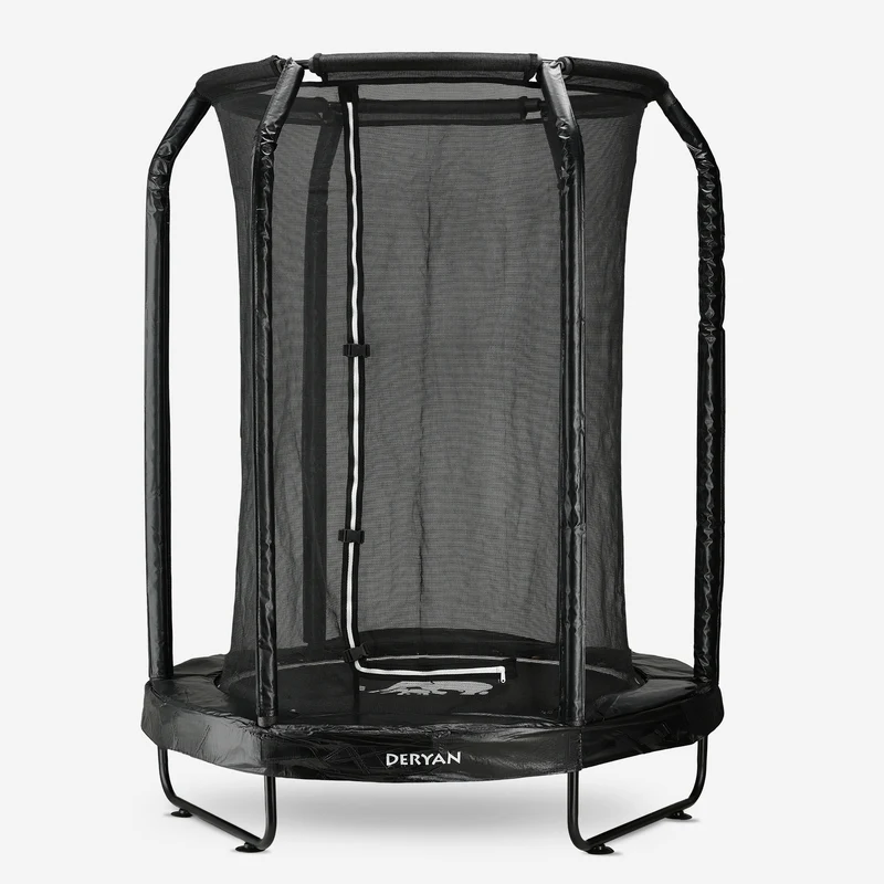 Trampoline pour enfants 140 cm avec filet de sécurité - Noir