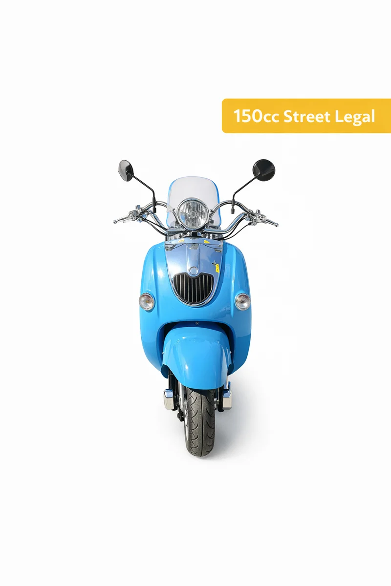 Bartlett 150cc Street Legal Retro Gas Scooter