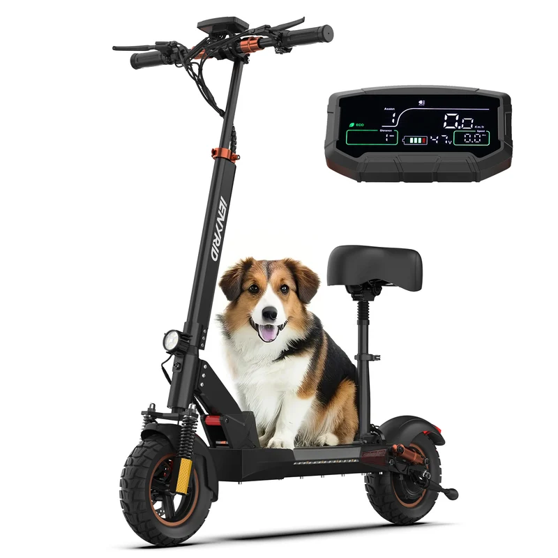 iENYRID M4 Pro S+ 800W Electric Scooter with Seat – 28 MPH, 330 lbs, Off-Road Foldable