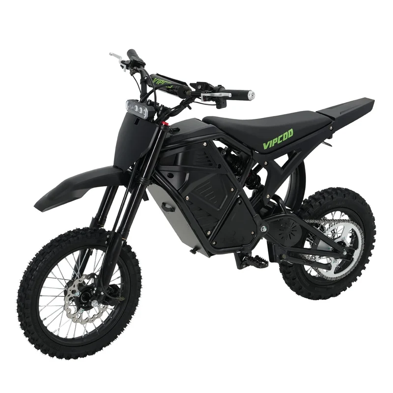 VIPCOO H3 3500W Electric Dirt Bike – 43-Mile Range, 220Nm Torque, Removable Battery