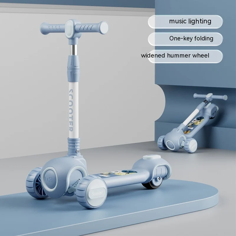 Trottinette pliable pour enfants avec système anti-basculement