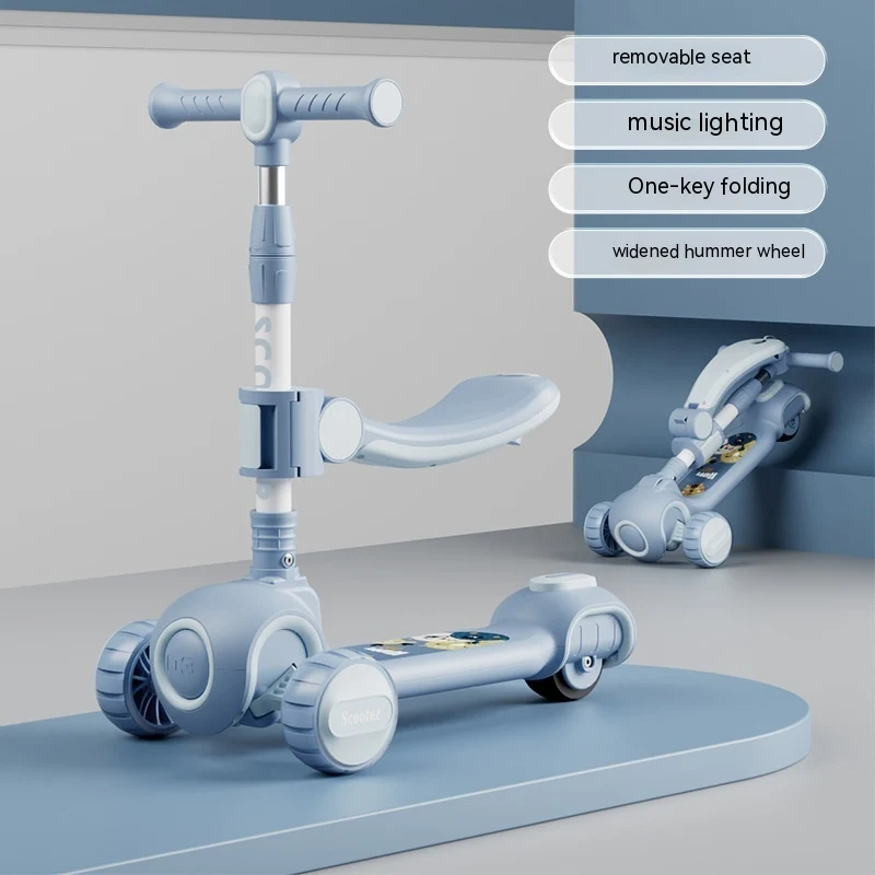 Trottinette pliable pour enfants avec système anti-basculement