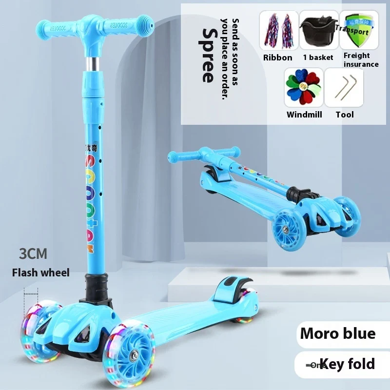 Nouveau trotteur-trottinette 2 en 1 pour enfants de 2 à 12 ans avec roues lumineuses