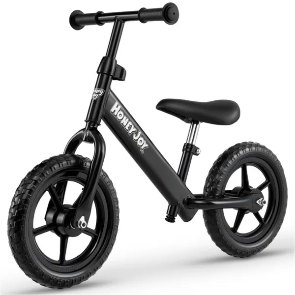 Draisienne pour tout-petits (2-5 ans) – Hauteur réglable, légère (2,85 kg / 6,3 lb), pneus en mousse de 11 pouces – Noir