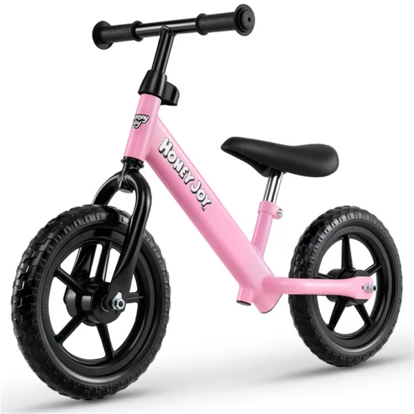 Draisienne pour tout-petits (2-5 ans) – Hauteur réglable, légère (2,85 kg / 6,3 lb), pneus en mousse de 11 pouces – Rose