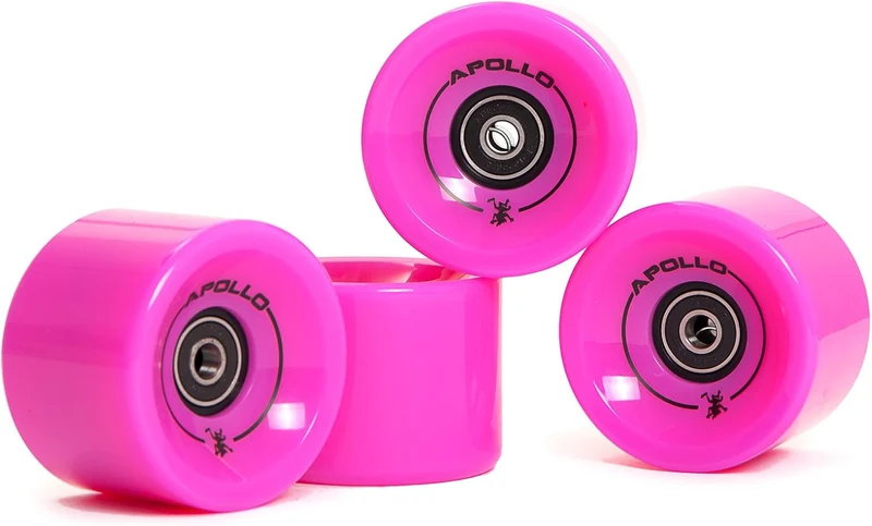 Roues Apollo Noires pour Longboard & Skateboard
