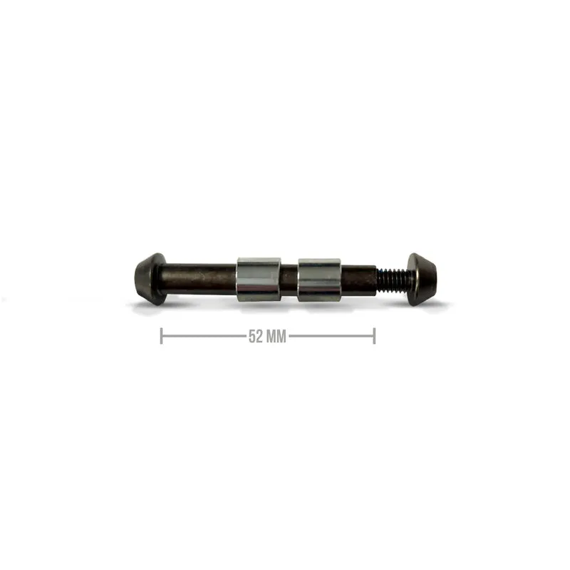 PIÈCE DE RECHANGE - Axe de roue arrière trottinette freestyle avec vis - 52 mm + 2x10 mm entretoises