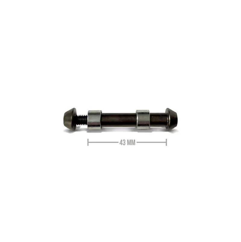 PIÈCE DE RECHANGE - Axe de roue arrière trottinette freestyle - 43 mm + 2x7 mm entretoises
