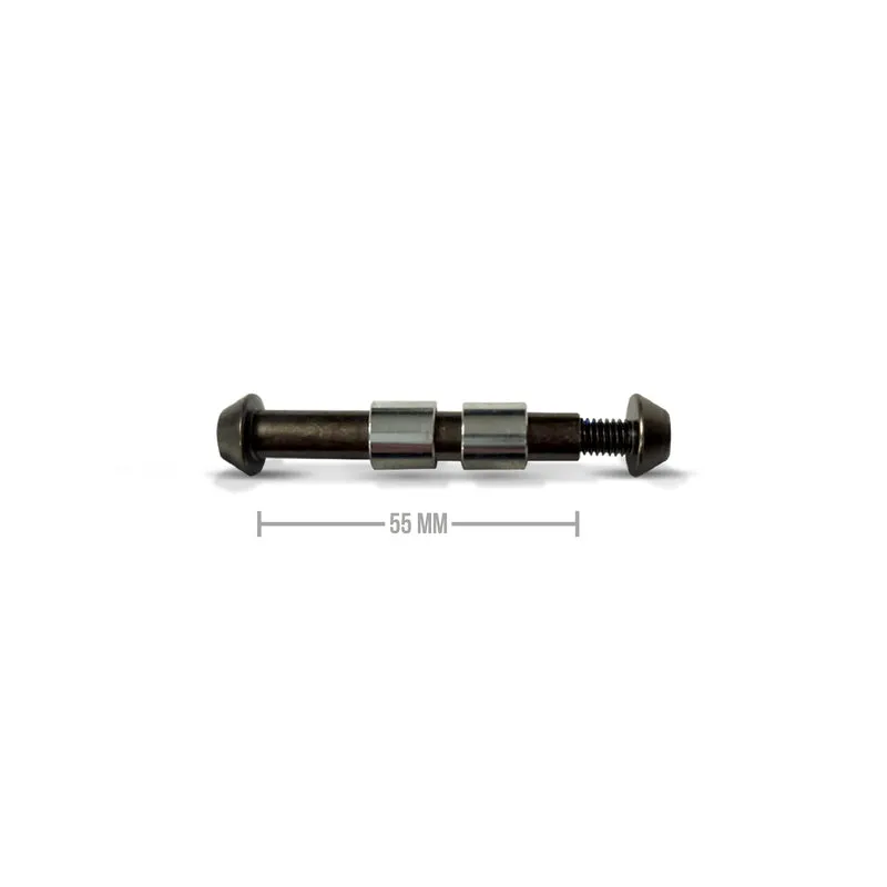 PIÈCE DE RECHANGE - Axe de roue arrière trottinette freestyle - 55 mm + 2x12 mm entretoises
