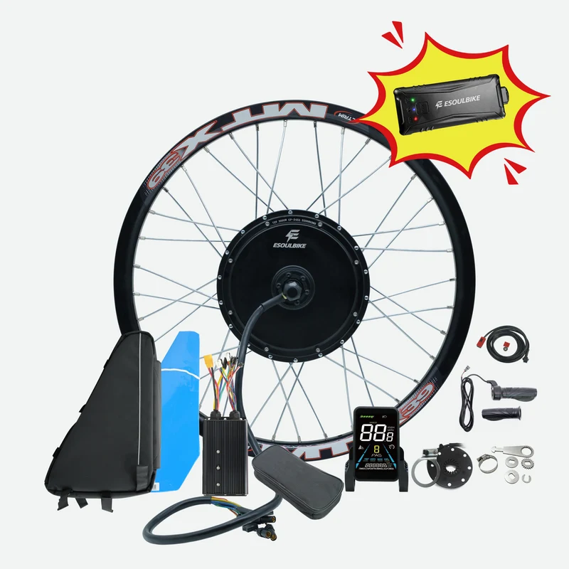 eSoulbike™ 72V 3000W High Power Rear Hub Ebike Conversion Kit