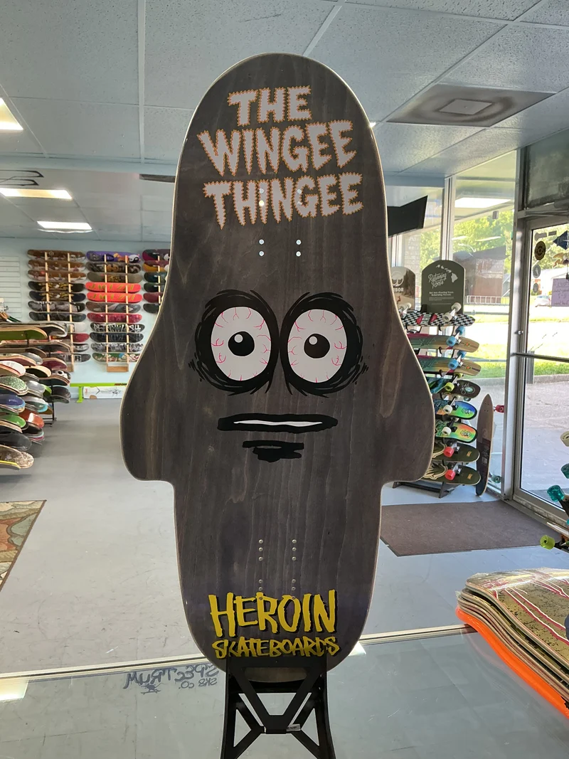 Heroin Team Wingee Thingee Shaped Deck 15.25
