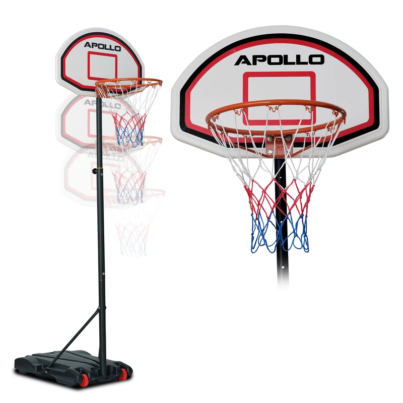 Panier de Basket avec Support et roulettes - Hauteur réglable du Panier de 255 à 210 cm