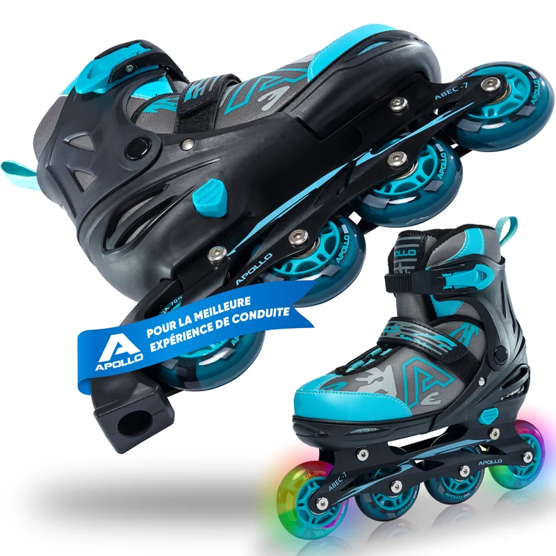 Champion rollers adultes/enfants à pointure réglable - Menthe