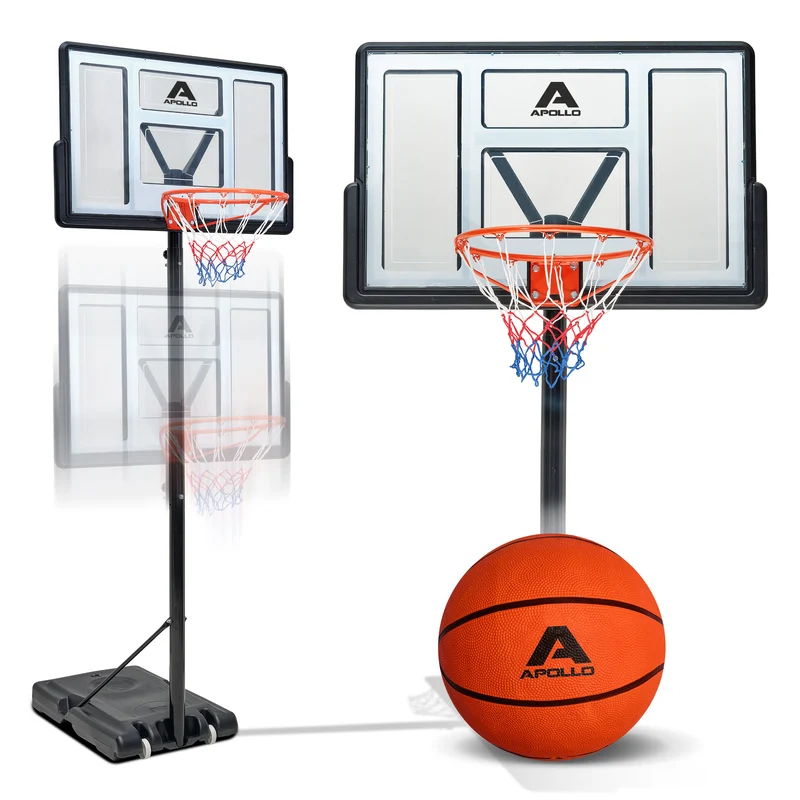 Panier de Basket avec Support et roulettes - Hauteur réglable du Panier de 230 à 305 cm