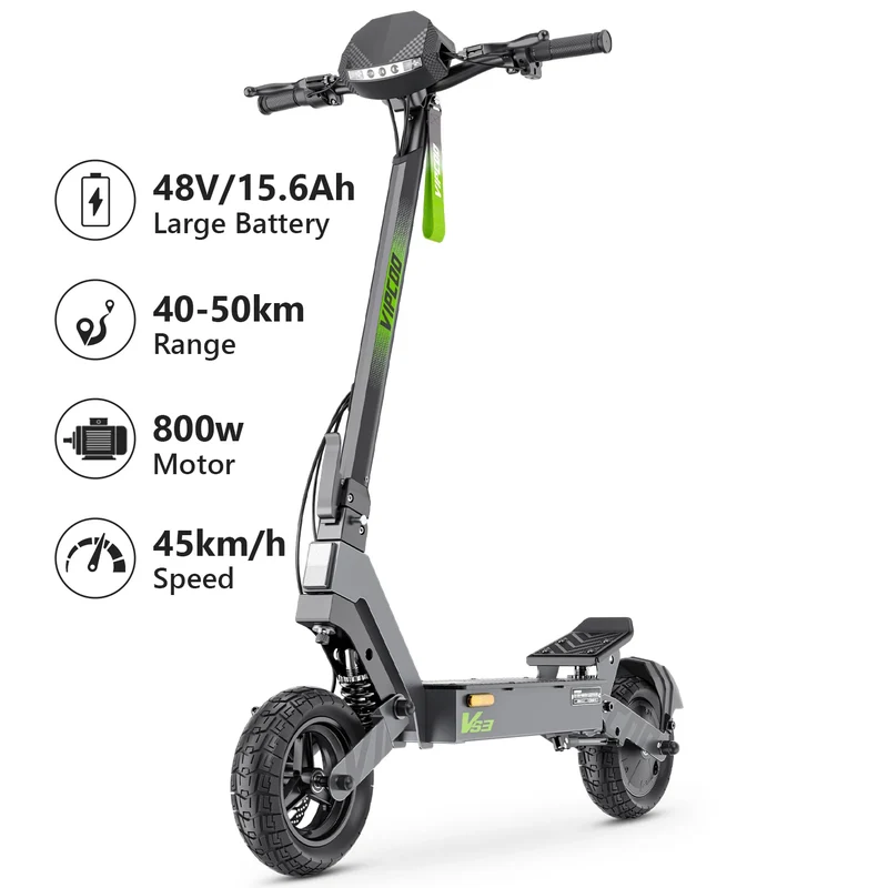 Trottinette électrique VIPCOO VS3, pliable, 800W