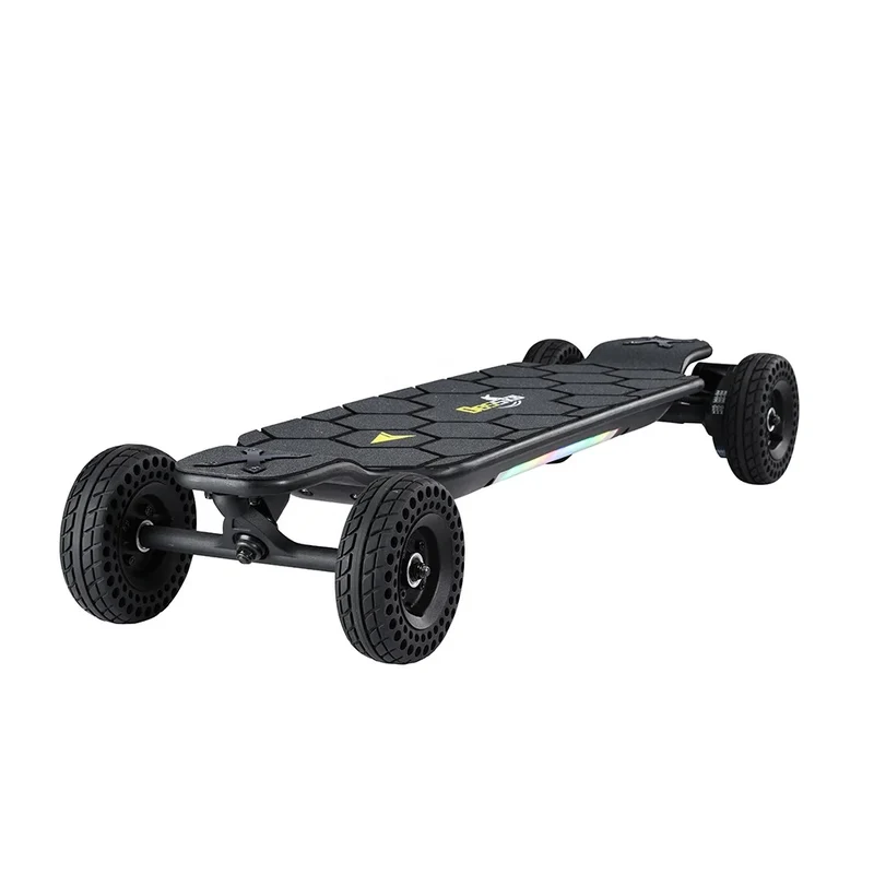 Skateboard électrique H2X – Deck en érable, pneus silicone 6"