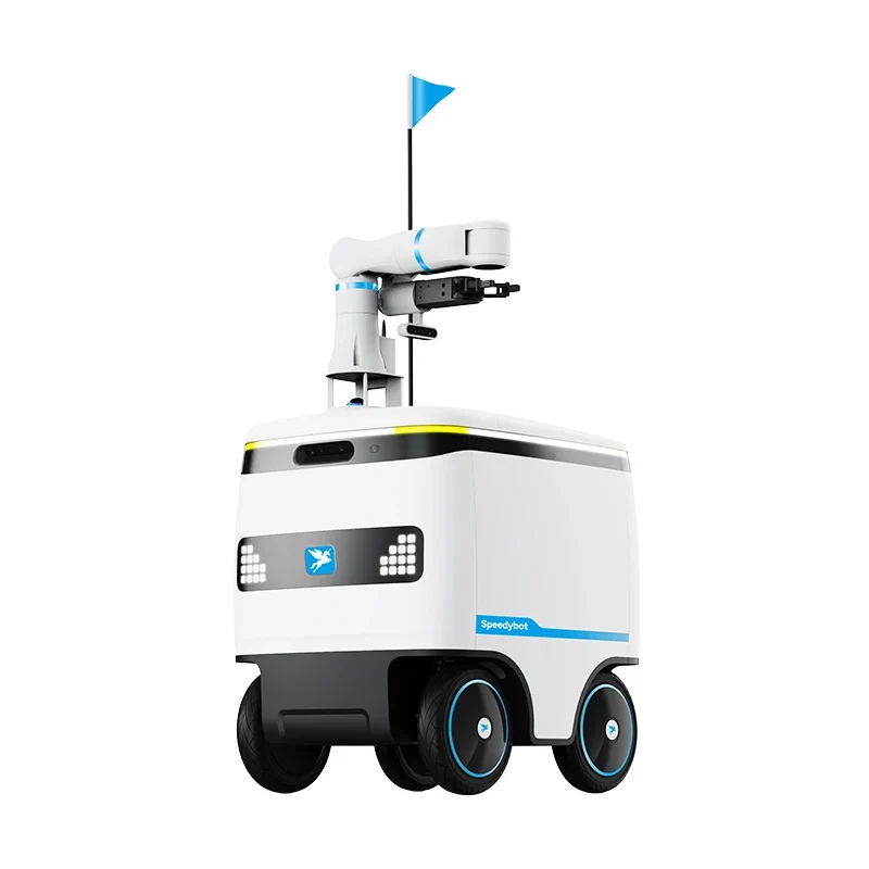 Robot de livraison IA Speedybot extérieur, capacité 100 kg, 62 L