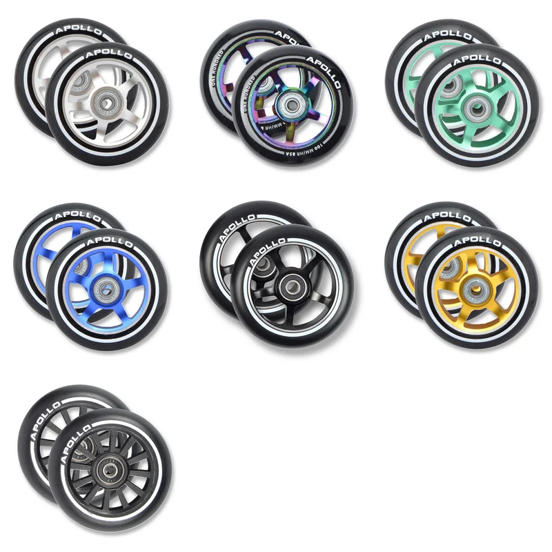 Roues trottinette freestyle - Paire de roues série Pro 100mm