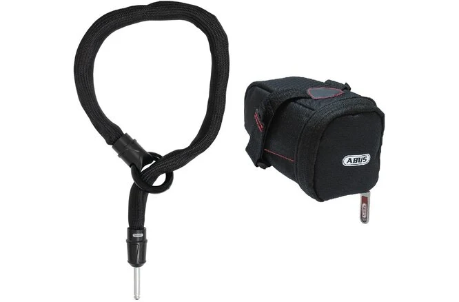 Abus Chaîne en boucle Adaptor Chain IVY 6KS/100 avec sacoche de selle ST5950 noir
