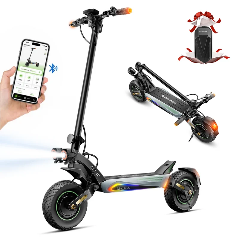 isinwheel® GT4S Trottinette Électrique Tout-Terrain 1200W