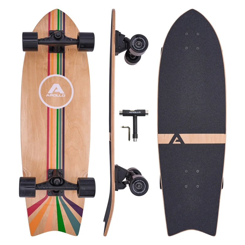 Surf Style Skateboard - Stripes
