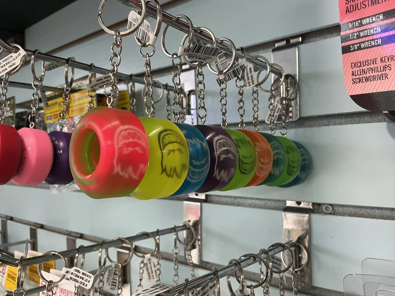 Spitfire Wheel Keychain Sapphire Assorted Colors