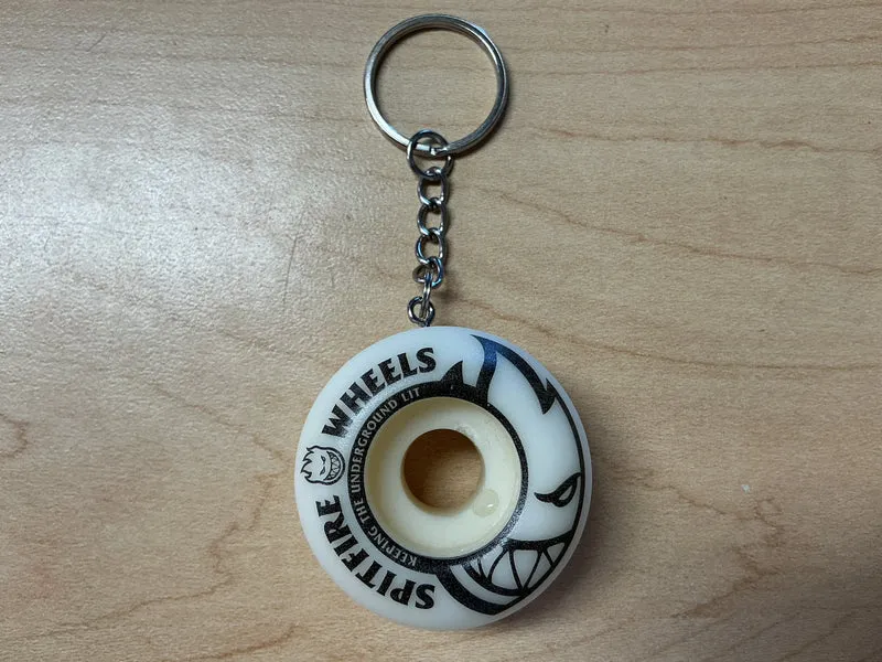 Spitfire Wheel Keychain Natural