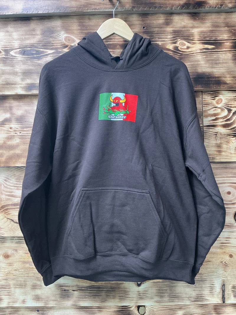 Thrasher x Toy Machine Hecho Dark Chocolate Hoodie