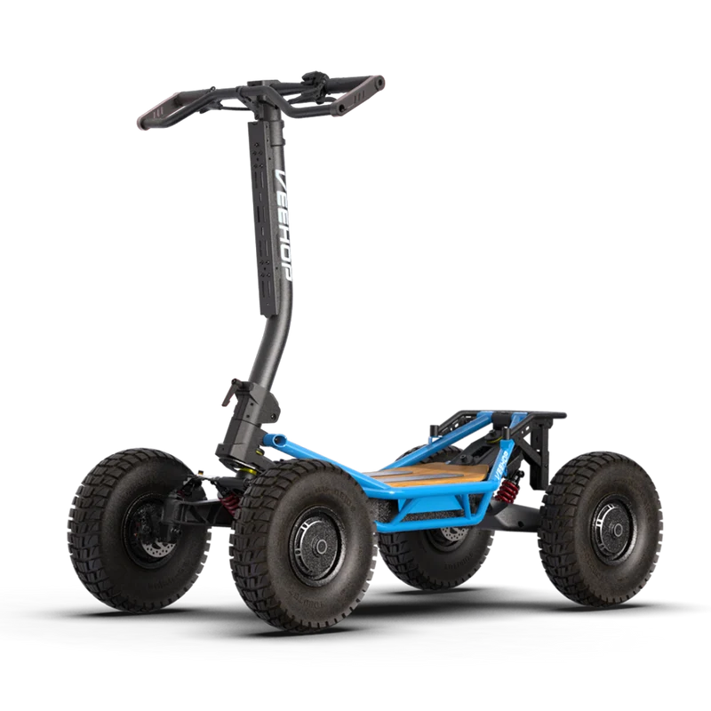 Trottinette VEEHOP tout terrain à 4 roues motrices avec selle pliable 3200w / 6400w 40ah