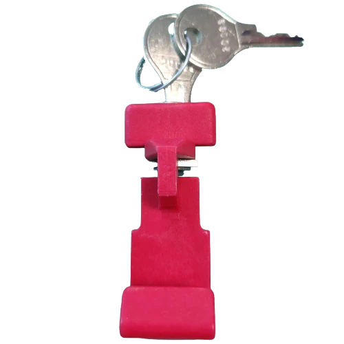 Bouton rouge KlickFix avec clé
