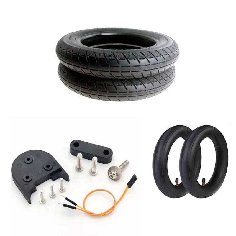 Lot: 2xPneu 10x2 avec Chambre à air et Kit rehausseur pour xiaomi trottinette