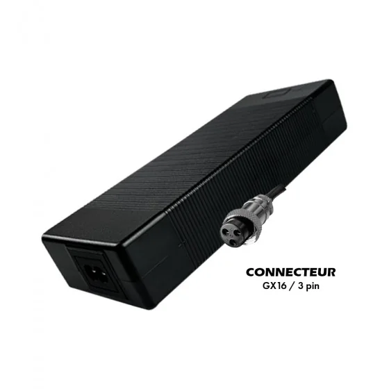 Chargeur 60V ➡️ 67.2V / 2A (connecteur GX16-3p)