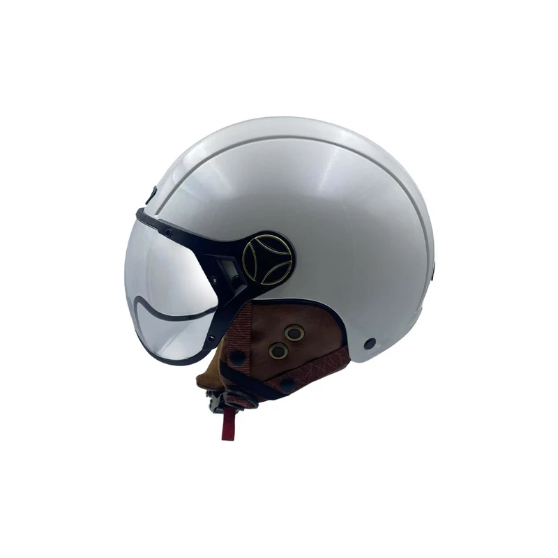 Casque JET blanc brillant