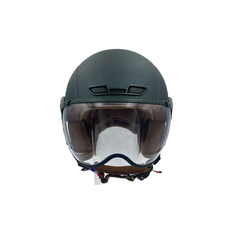 Casque JET vert mat caméléon