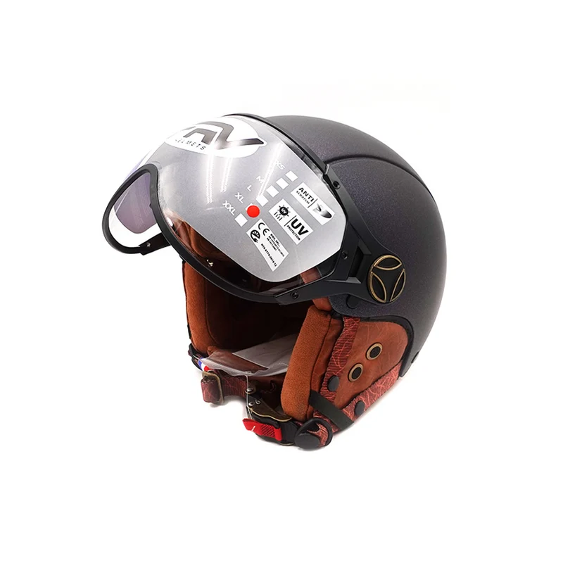 Casque JET vert mat caméléon
