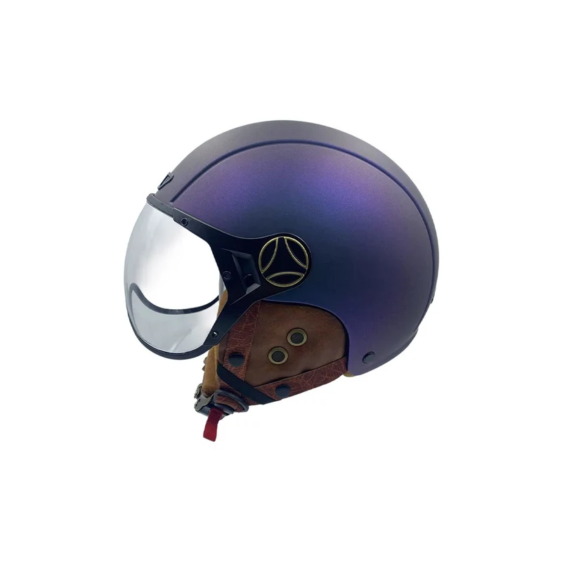 Casque JET bleu mat caméléon