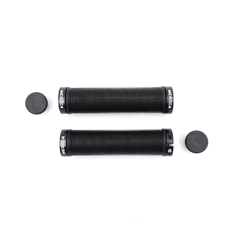 Poignées en Silicone Noires Meroca pour Trottinette Électrique