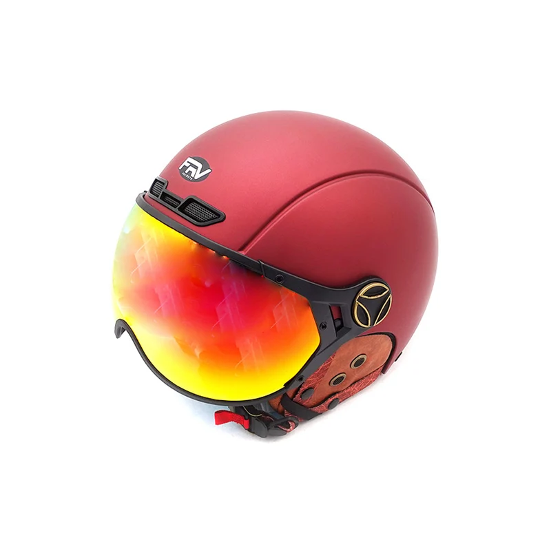 Casque JET bordeaux mat