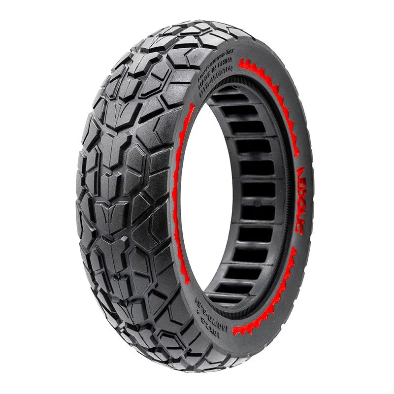 Pneu plein ultraléger Offroad 10x2,5/B44 - rouge [Nedong]