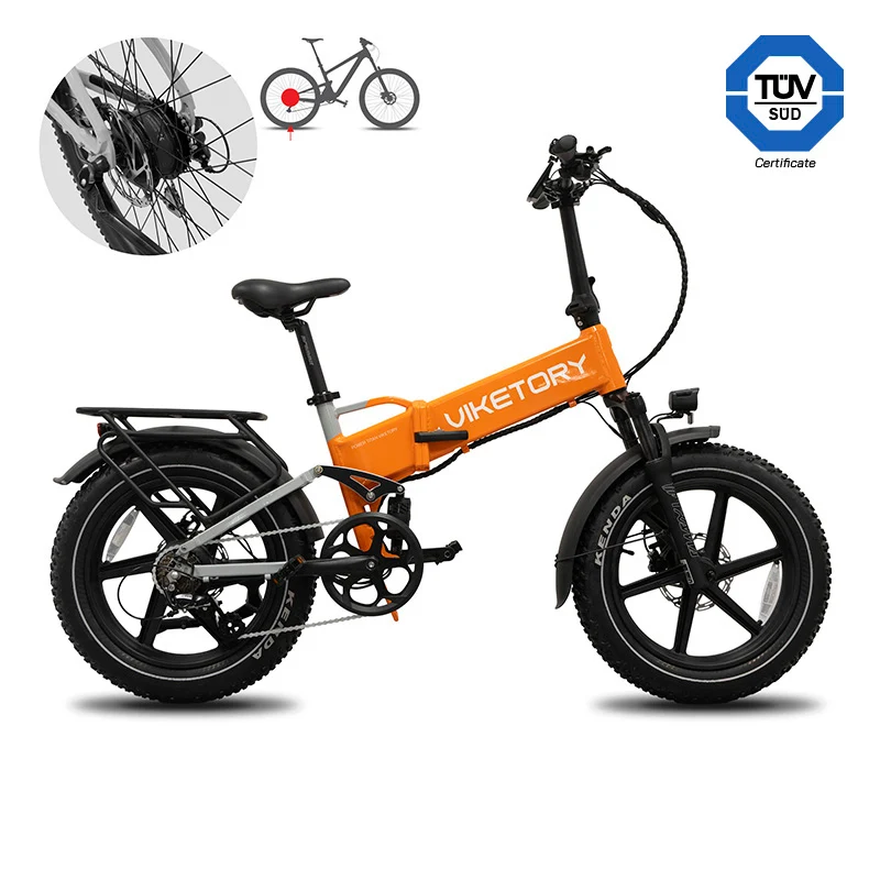 BRAVE vélo électrique FATBIKE Pliable Orange/Gris