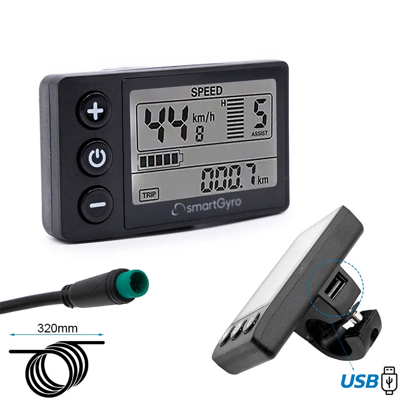 Écran S866 avec câble de connexion étanche avec port USB SmartGyro