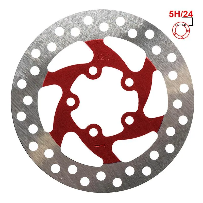 Disque de frein 120mm 5H rouge