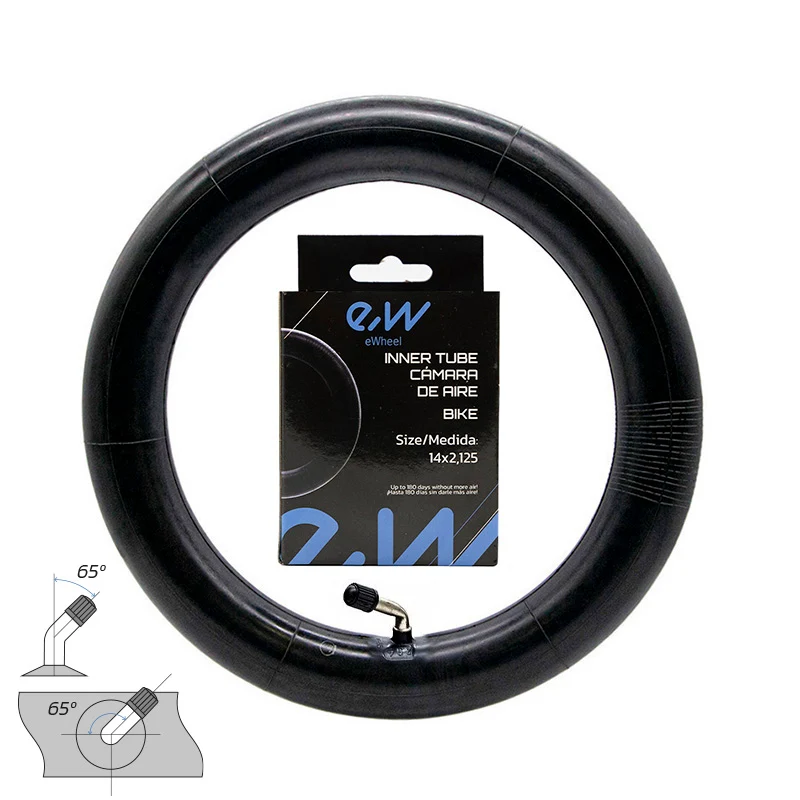 Chambre à air 14X2,125 VC 65ºx65º Ewheel