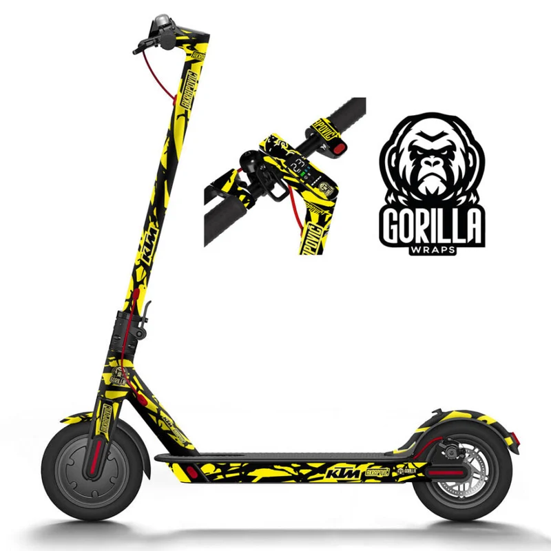 Vinyle pour Xiaomi KTM – Fluo jaune – Complet 20 stickers