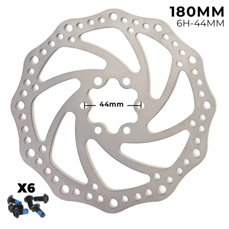 Disque de frein pour trottinette électrique 6 trous 180 mm 44mm