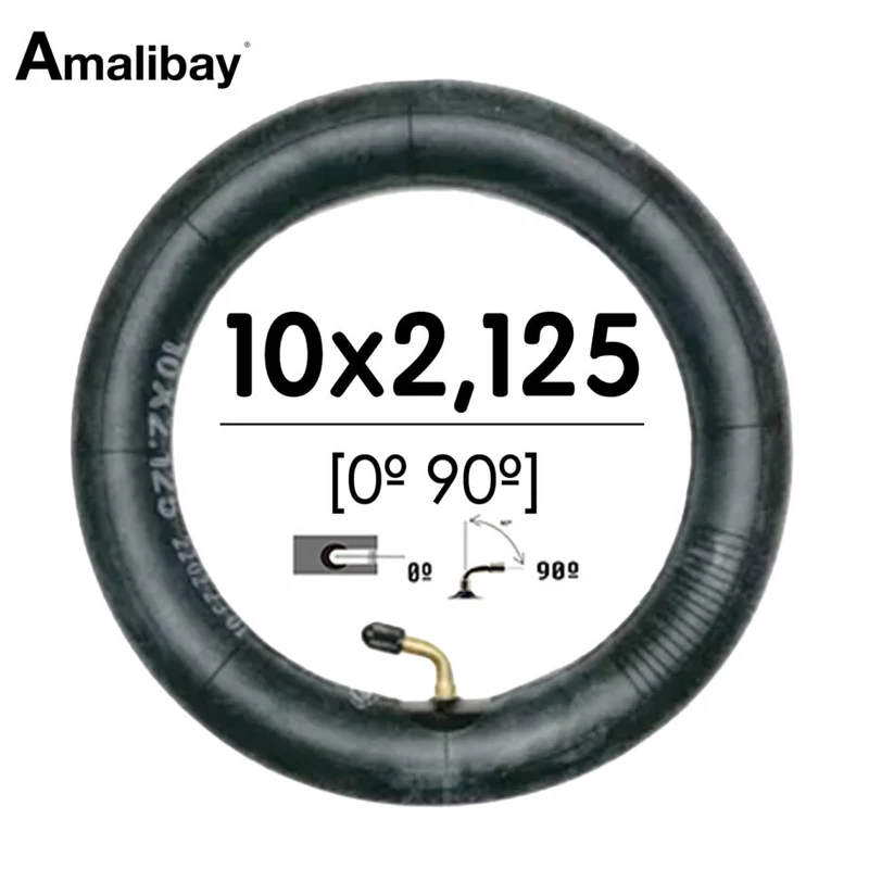 Chambre à air renforcée 10×2.125 valve 0º 90º – Premium Amalibay