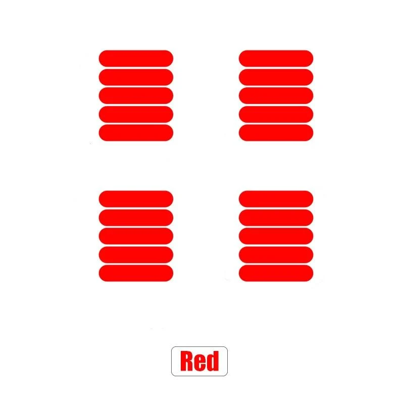 Autocollants réfléchissants 90x20mm rouge - 20pcs