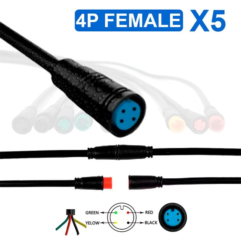Connecteur étanche 8mm 4 broches - 5pcs
