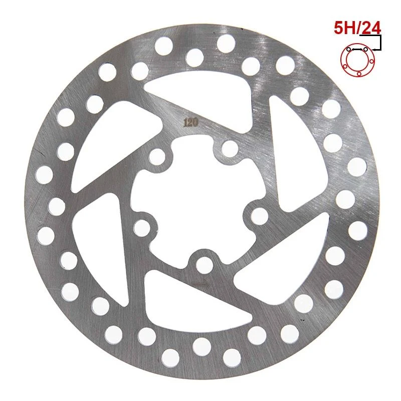 Disque de frein 120mm 5H argent pour Xiaomi M365, Essential, 1S, Pro/2